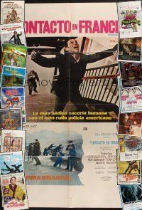 4h014 LOT OF 24 FOLDED SPAN/US ONE-SHEETS '50s-80s great images from a variety of movies!