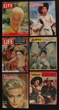 4h028 LOT OF 11 MEXICAN MAGAZINES '50s-60s articles & images about then-current movies!