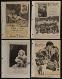 4h042 LOT OF 23 MAGAZINE ADS '30s-40s great advertising from a variety of different movies!