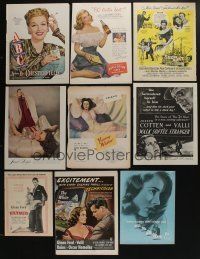 4h053 LOT OF 24 MAGAZINE PAGES '40s-50s movie & product ads + portraits of sexy actresses!