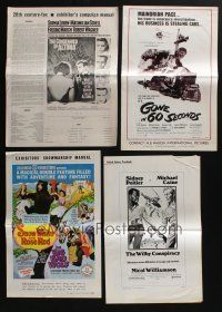 4h079 LOT OF 23 UNCUT PRESSBOOKS '60s-80s great advertising images from a variety of movies!