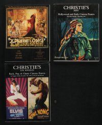 4h102 LOT OF 3 CHRISTIE'S AUCTION CATALOGS '90s filled with full-color movie poster images!