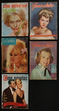 4h032 LOT OF 5 MEXICAN MAGAZINES '40s-60s articles & images about then-current movies!