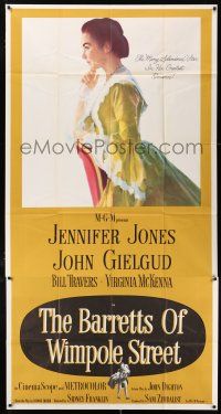 4j300 BARRETTS OF WIMPOLE STREET 3sh '57 art of pretty Jennifer Jones as Elizabeth Browning!