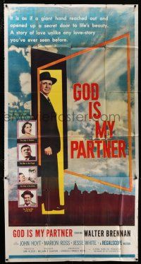 4j437 GOD IS MY PARTNER 3sh '57 Walter Brennan, a story of love unlike any you've seen!