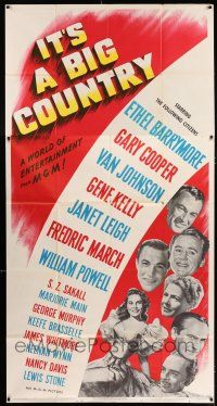 4j496 IT'S A BIG COUNTRY 3sh '51 Gary Cooper, Janet Leigh, Gene Kelly & other major stars!