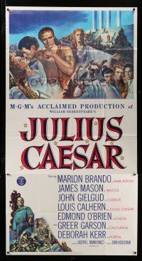 4j505 JULIUS CAESAR 3sh '53 art of Marlon Brando, James Mason & Greer Garson, Shakespeare