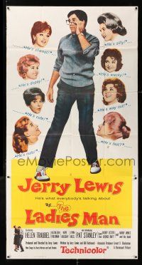 4j515 LADIES MAN 3sh '61 girl-shy upstairs-man-of-all-work Jerry Lewis, different image!