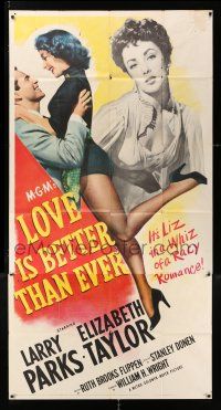 4j541 LOVE IS BETTER THAN EVER 3sh '52 Larry Parks + two great images of sexy Elizabeth Taylor!