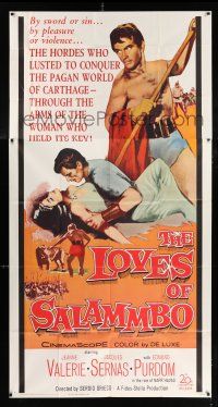 4j543 LOVES OF SALAMMBO 3sh '62 barbarian Edmund Purdom & sexy Jeanne Valerie, by sword or sin!