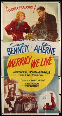 4j566 MERRILY WE LIVE 3sh R48 great images of pretty Constance Bennett & Brian Aherne!