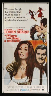4j572 MORE THAN A MIRACLE 3sh '67 different image of sexy Sophia Loren & Omar Sharif!