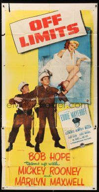 4j597 OFF LIMITS 3sh '53 soldiers Bob Hope & Mickey Rooney, sexy Marilyn Maxwell!
