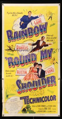 4j625 RAINBOW 'ROUND MY SHOULDER 3sh '52 up-in-the-clouds fun in an out-of-this-world musical!