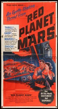 4j626 RED PLANET MARS 3sh '52 art of Peter Graves & sexy Andrea King trying to save the world!