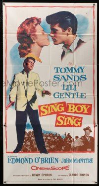 4j658 SING BOY SING 3sh '58 romantic close up of Tommy Sands & Lili Gentle, rock & roll!