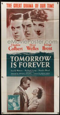 4j704 TOMORROW IS FOREVER 3sh R53 headshots of Orson Welles, Claudette Colbert & George Brent!