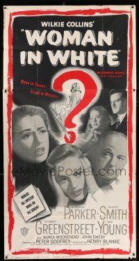 4j736 WOMAN IN WHITE 3sh '48 Eleanor Parker, Alexis Smith, Sidney Greenstreet, mystery!