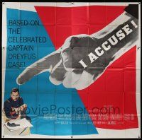 4j213 I ACCUSE 6sh '57 director Jose Ferrer stars as Captain Dreyfus, huge pointing finger image!