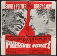 4j232 PRESSURE POINT 6sh '62 Sidney Poitier & Bobby Darin, white hot rage & black fury, cool art!