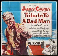 4j254 TRIBUTE TO A BAD MAN 6sh '56 great art of cowboy James Cagney, pretty Irene Papas!