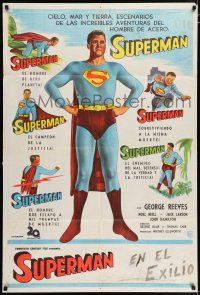 4j057 SUPERMAN Argentinean '54 for all five of the compilation movies from the classic TV show!