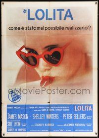 4j146 LOLITA Italian 1p '62 Stanley Kubrick, sexy Sue Lyon with heart sunglasses & lollipop!