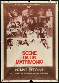 4j176 SCENES FROM A MARRIAGE Italian 1p '75 Ingmar Bergman, Liv Ullmann, Bibi Andersson, montage!