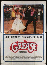 4j081 GREASE Italian 2p '78 John Travolta & Olivia Newton-John in a most classic musical!