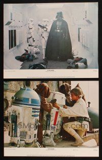 4k987 STAR WARS 2 color 11x14 stills '77 George Lucas classic sci-fi, Darth Vader, Luke!