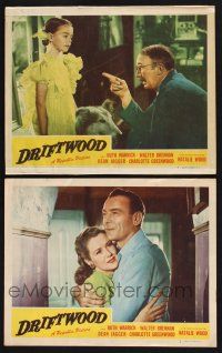 4k927 DRIFTWOOD 2 LCs '47 adorable young Natalie Wood, Walter Brennan, Dean Jagger, Warwick!