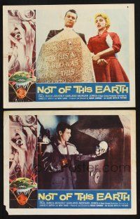 4k966 NOT OF THIS EARTH 2 LCs '57 Beverly Garland, Paul Birch, Roger Corman sci-fi!