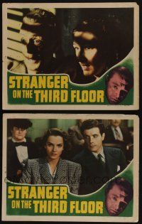 4k989 STRANGER ON THE THIRD FLOOR 2 LCs '40 gorgeous Margaret Tallichet with John McGuire!