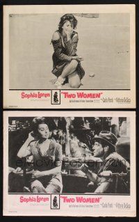 4k993 TWO WOMEN 2 LCs '61 Vittorio De Sica's La Ciociara, both with Sophia Loren!