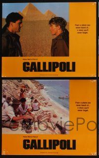 4k578 GALLIPOLI 6 English LCs '81 Peter Weir, Mel Gibson & Mark Lee cross desert on foot!