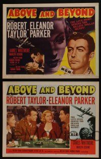 4k068 ABOVE & BEYOND 8 LCs '52 great images of pilot Robert Taylor & sexiest Eleanor Parker!