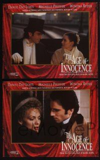 4k074 AGE OF INNOCENCE 8 LCs '93 Martin Scorsese, Daniel Day-Lewis, Winona Ryder