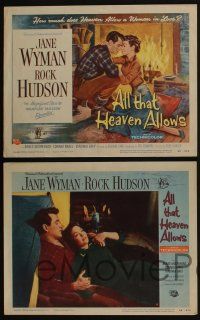4k079 ALL THAT HEAVEN ALLOWS 8 LCs '55 Rock Hudson & Jane Wyman, directed by Douglas Sirk!