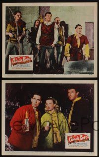 4k564 BLACK ROSE 6 LCs '50 great images of Tyrone Power, Jack Hawkins & pretty Cecil Aubry!