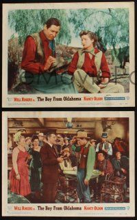4k797 BOY FROM OKLAHOMA 3 LCs '54 directed by Michael Curtiz, Will Rogers Jr, & Nancy Olson!