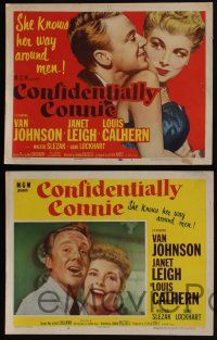 4k156 CONFIDENTIALLY CONNIE 8 LCs '53 cool images of Janet Leigh, Van Johnson & Louis Calhern!