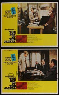 4k170 DAY OF THE JACKAL 8 LCs '73 Fred Zinnemann assassination classic, master killer Edward Fox!