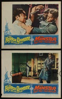 4k196 EYES WITHOUT A FACE/MANSTER 8 LCs '62 horror double-bill, the master suspense thrill show!