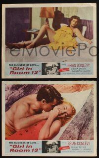 4k825 GIRL IN ROOM 13 3 LCs '60 Brian Donlevy, sexy Andrea Baynard, love and murder!