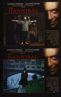 4k009 HANNIBAL 12 LCs '00 creepy Anthony Hopkins as Dr. Lector, Julianne Moore!