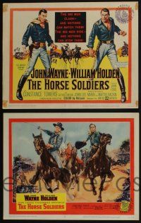 4k255 HORSE SOLDIERS 8 LCs '59 John Wayne & William Holden w/ Althea Gibson & Towers, John Ford!