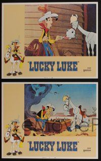 4k316 LUCKY LUKE 8 LCs '72 Daisy Town, great western cowboy cartoon images!