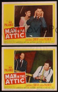 4k849 MAN IN THE ATTIC 3 LCs '53 Jack Palance in the petrifying story of Jack the Ripper!