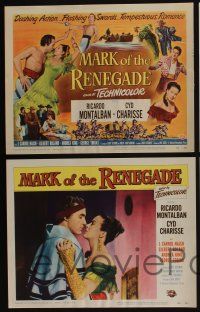 4k326 MARK OF THE RENEGADE 8 LCs '51 Ricardo Montalban, sexy Cyd Charisse, J. Carrol Naish, Roland!