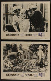 4k739 MISFITS 4 LCs '61 Clark Gable, sexy Marilyn Monroe, Thelma Ritter, Eli Wallach, John Huston!